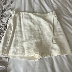 Zara Cream Wrap-Style Skort